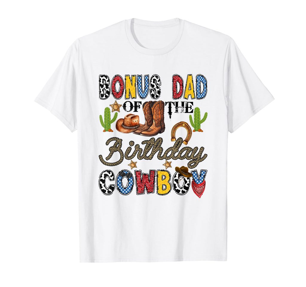 Bonus Dad Birthday Cowboy Western T-Shirt - Trendy Graphic for Adults - T-Shirt, Sweatshirt, Hoodie