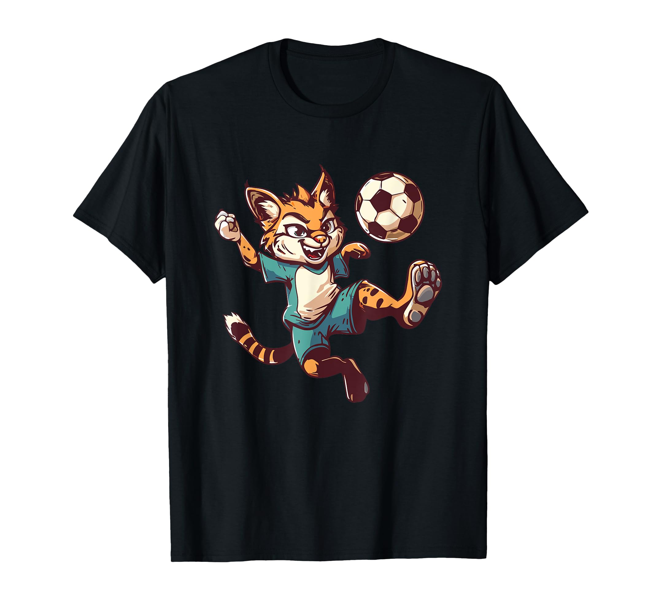 Angry Tiger Wild Cats Soccer T-Shirt - Casual Everyday Wear for Adults - T-Shirt, Sweatshirt, Hoodie