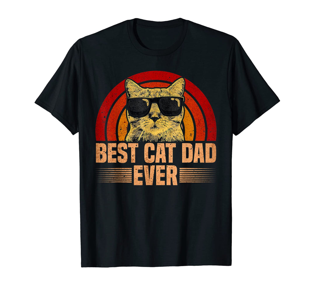 Funny Cat Best Cat Dad Ever T-Shirt - Trendy Graphic for Adults - T-Shirt, Sweatshirt, Hoodie