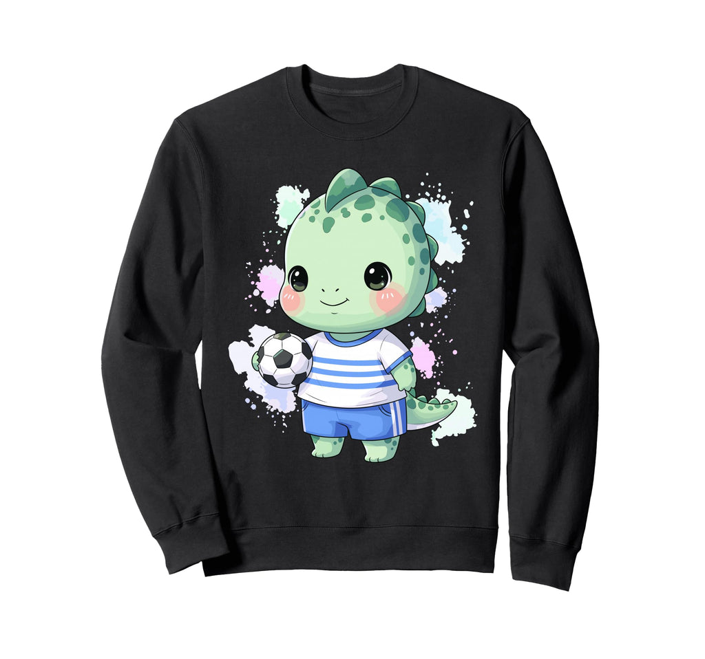 Adorable Dino Soccer Player Sweatshirt - Custom Art Print Men Women - T-Shirt, Sweatshirt, Hoodie