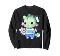Adorable Dino Soccer Player Sweatshirt - Custom Art Print Men Women - T-Shirt, Sweatshirt, Hoodie