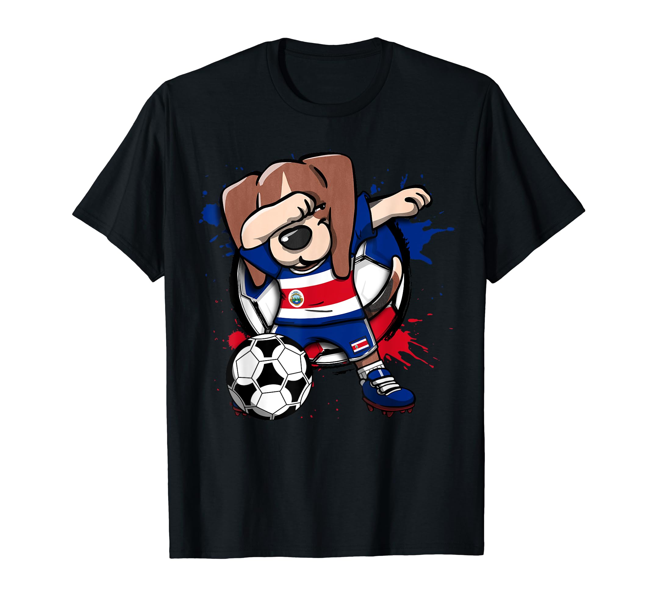 Dabbing Beagle Dog Costa Rica T-Shirt - Fun Novelty Design for Adults - T-Shirt, Sweatshirt, Hoodie