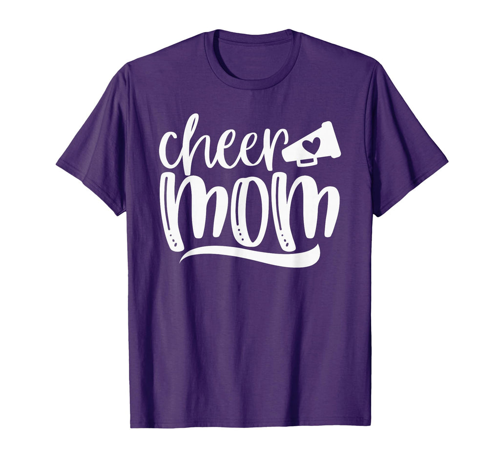 Womens Cheer Mom Megaphone Heart T-Shirt - Fun Novelty Design for Adults - T-Shirt, Sweatshirt, Hoodie
