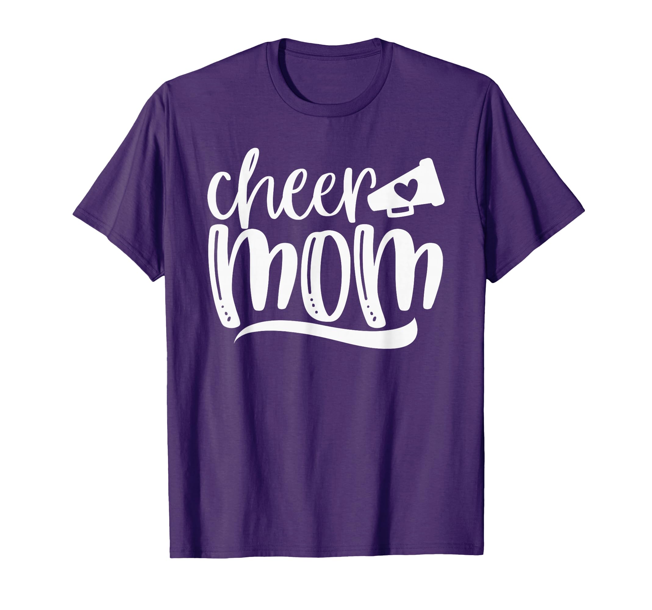 Womens Cheer Mom Megaphone Heart T-Shirt - Fun Novelty Design for Adults - T-Shirt, Sweatshirt, Hoodie