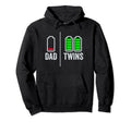 Tired Twin Dad Low Battery Full Charge Hoodie - Fun Novelty Design Unisex - T-Shirt, Sweatshirt, Hoodie