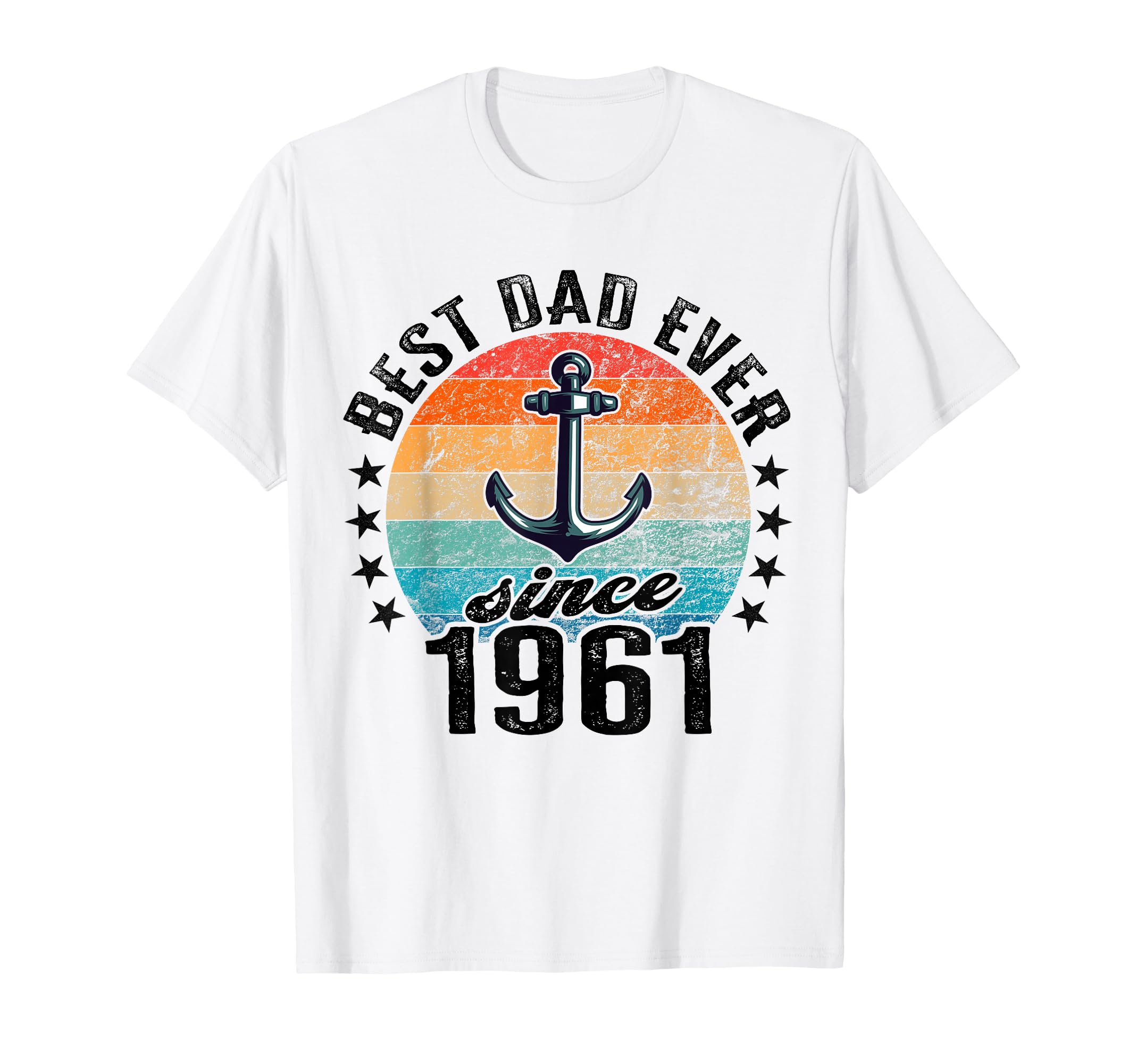 Best Dad World No Joke Dad Since 1961 T-Shirt - Minimalist Print Men Women - T-Shirt, Sweatshirt, Hoodie