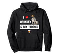 I Love Whiskey And My Jack Russell Terrier Hoodie - Novelty Apparel Unisex - T-Shirt, Sweatshirt, Hoodie