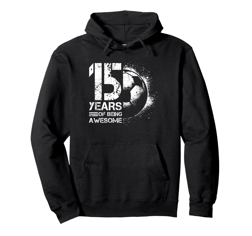 15Th Birthday Soccer Player Football 15 Hoodie - Unique Graphic Men Women - T-Shirt, Sweatshirt, Hoodie