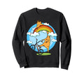 Giraffe Riding Bike Rainbow Funny Sweatshirt - Custom Art Print for Adults - T-Shirt, Sweatshirt, Hoodie