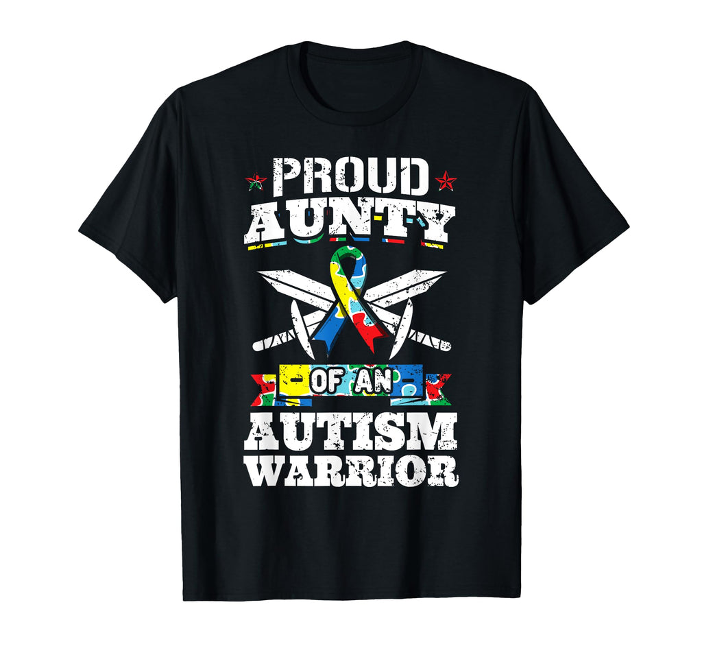 Proud Aunty Autism Warrior Autistic T-Shirt - Custom Art Print for Adults - T-Shirt, Sweatshirt, Hoodie
