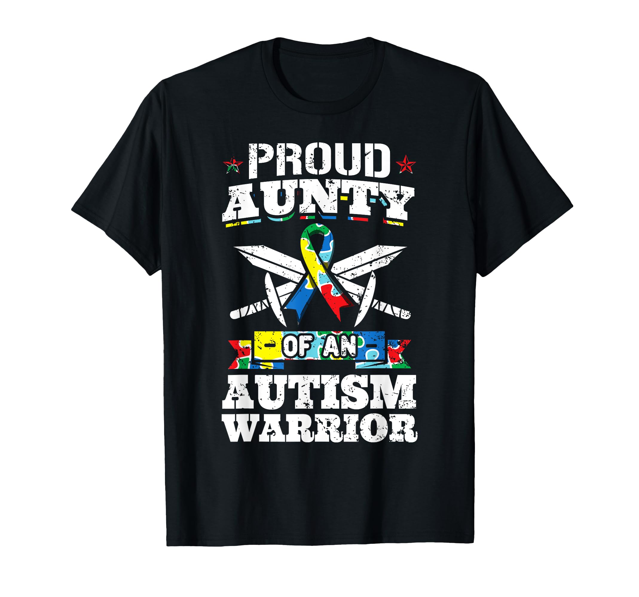 Proud Aunty Autism Warrior Autistic T-Shirt - Custom Art Print for Adults - T-Shirt, Sweatshirt, Hoodie