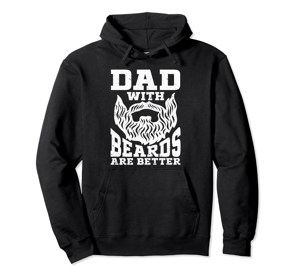 Bearded Dad Beard Dads Beards Are Better Hoodie - Minimalist Print Unisex - T-Shirt, Sweatshirt, Hoodie