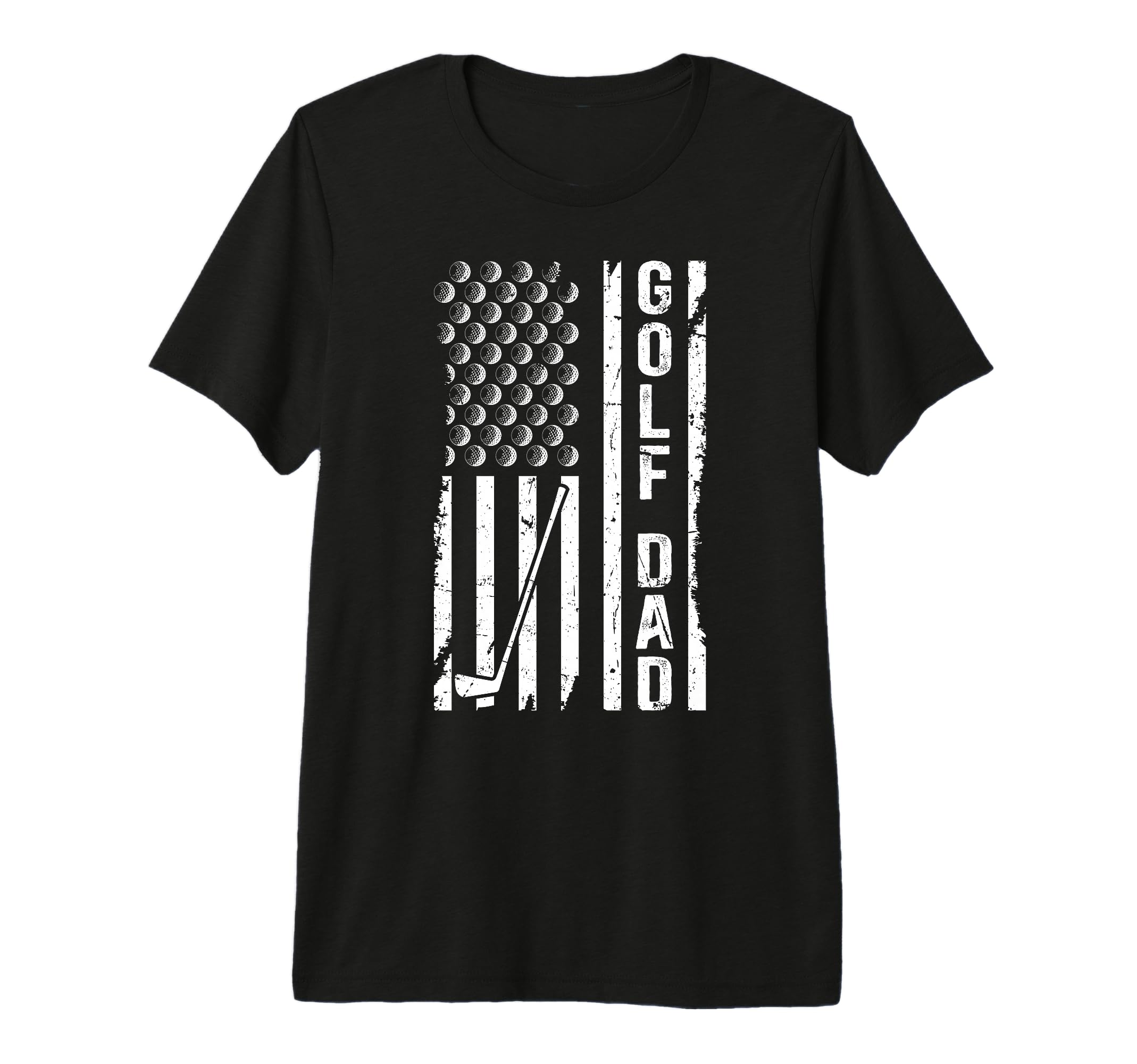 Mens Golf Dad Us Flag Golfer Dad Golf T-Shirt - Minimalist Print Unisex - T-Shirt, Sweatshirt, Hoodie