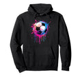 Soccer Awesome Colorful Soccer Drip Soccer Hoodie - Novelty Apparel Unisex - T-Shirt, Sweatshirt, Hoodie
