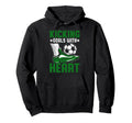 Soccer Kicking Goals Heart Player Hoodie - Aesthetic Graphic for Adults - T-Shirt, Sweatshirt, Hoodie