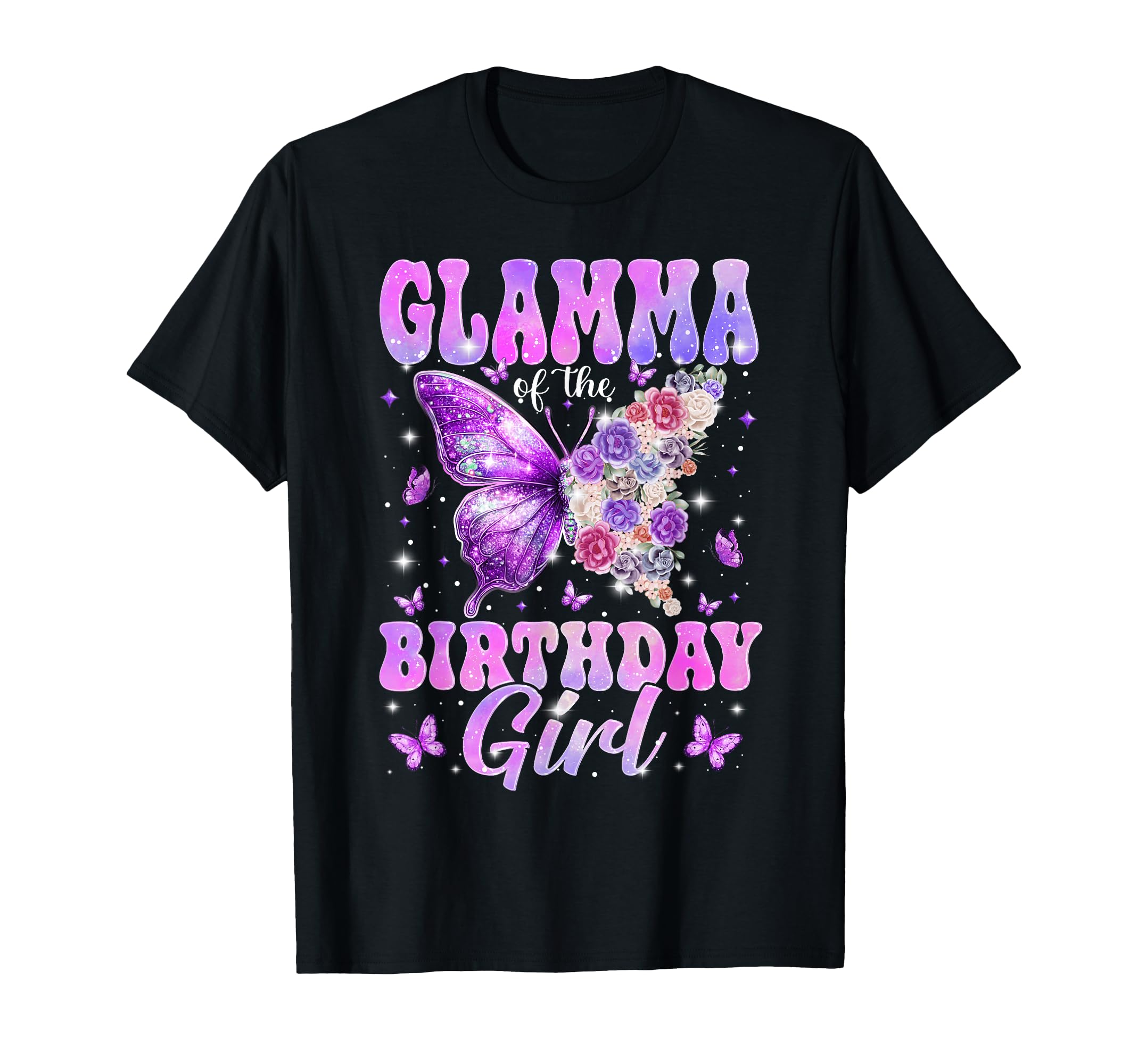 Glamma Birthday Butterfly Family T-Shirt - Novelty Apparel for Adults - T-Shirt, Sweatshirt, Hoodie