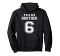 Number 6 Custom Proud Soccer Futbol Hoodie - Novelty Apparel Men Women - T-Shirt, Sweatshirt, Hoodie