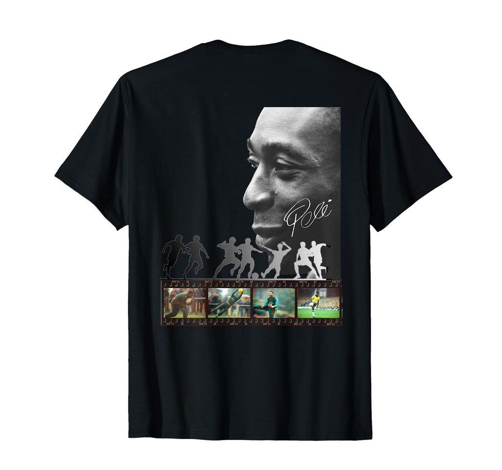 Pele Brasil 002 Back Printed T-Shirt - Casual Everyday Wear for Adults - T-Shirt, Sweatshirt, Hoodie