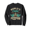Worlds Coolest Peepaw Motorcycle Sweatshirt - Trendy Graphic Men Women - T-Shirt, Sweatshirt, Hoodie