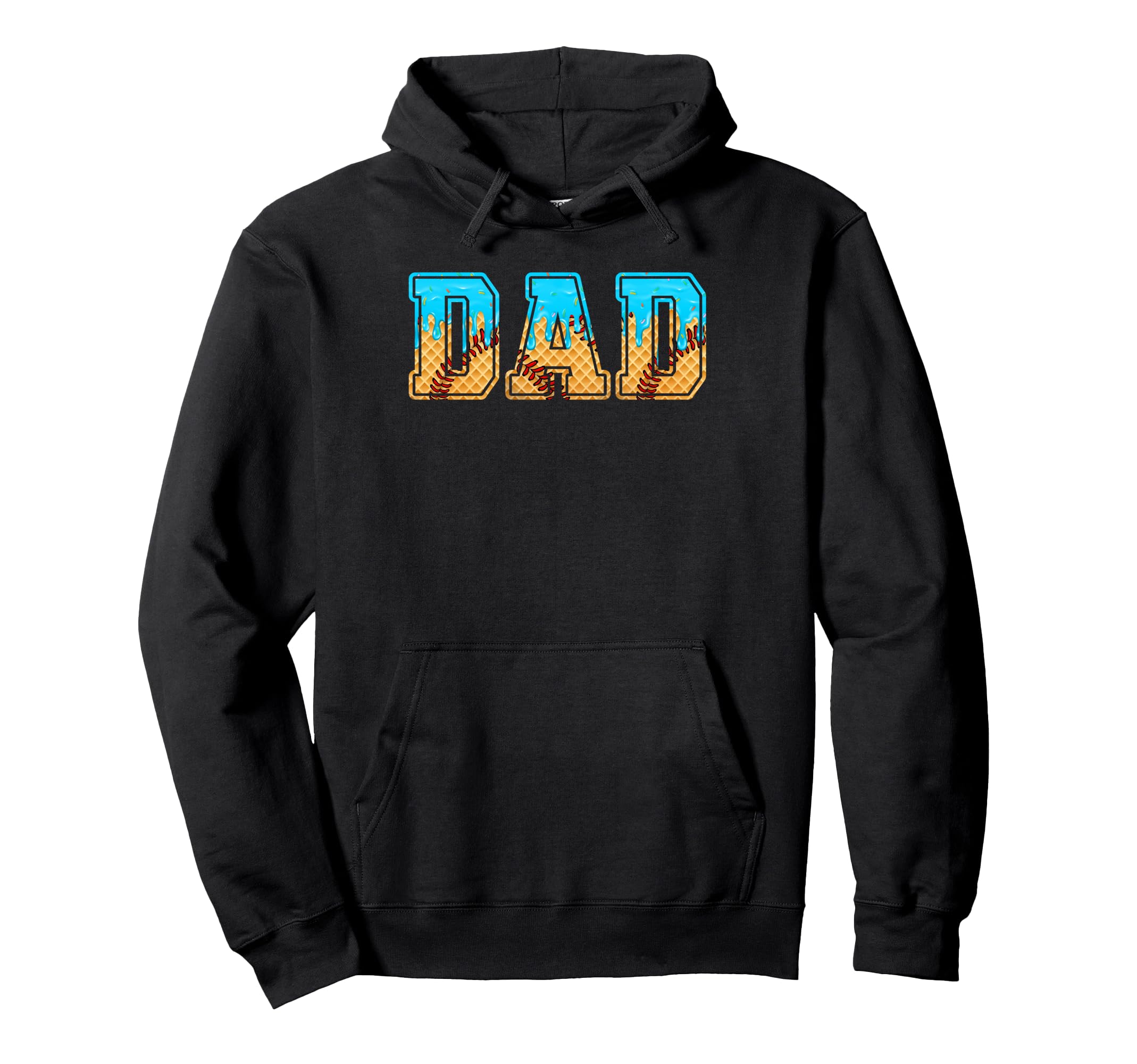 Baseball Dad Funny Fathers Day Ice Hoodie - Streetwear Style Men Women - T-Shirt, Sweatshirt, Hoodie