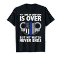 Funny Retired Police Officer Thin Blue T-Shirt - Graphic Print Men Women - T-Shirt, Sweatshirt, Hoodie