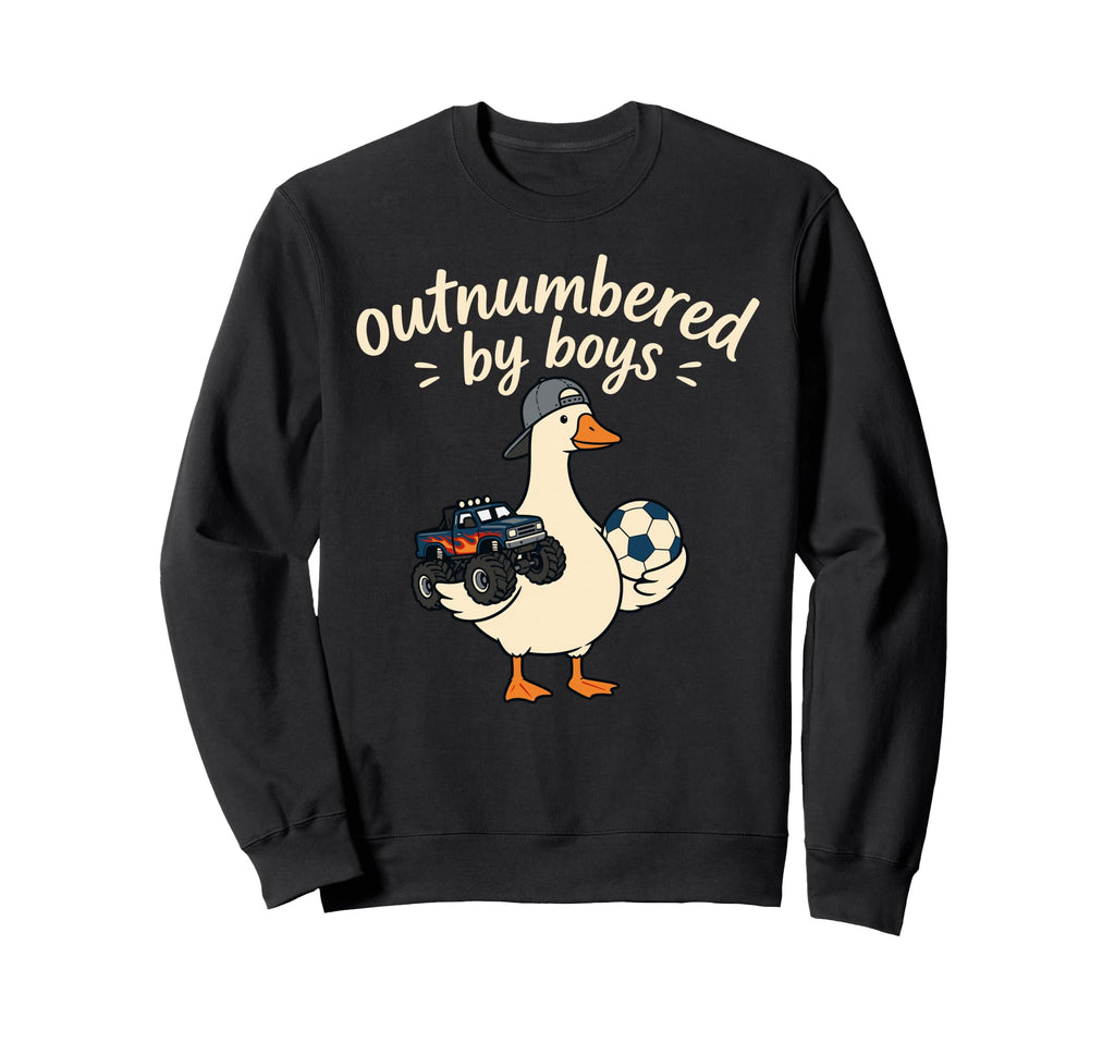 Funny Mom Silly Goose Outnumbered Sweatshirt - Aesthetic Graphic Unisex - T-Shirt, Sweatshirt, Hoodie