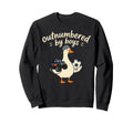 Funny Mom Silly Goose Outnumbered Sweatshirt - Aesthetic Graphic Unisex - T-Shirt, Sweatshirt, Hoodie