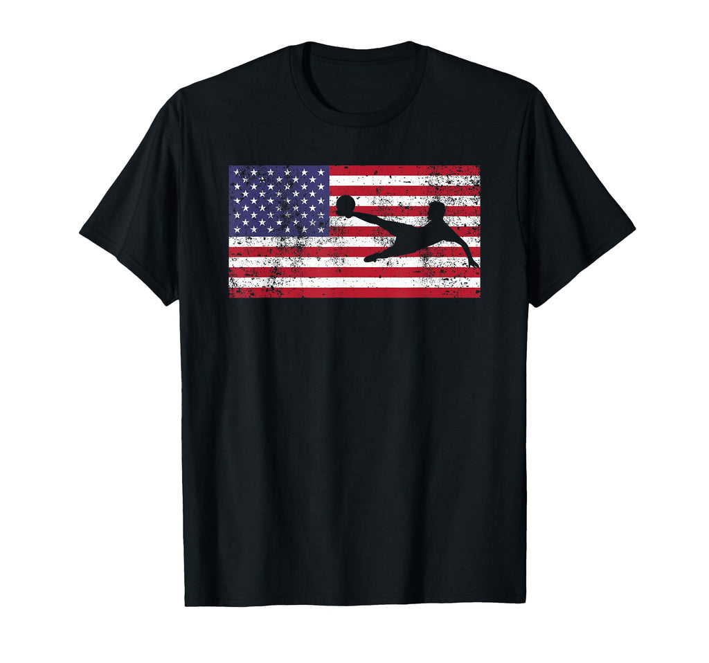 Fourth 4Th July American Flag Soccer T-Shirt - Novelty Apparel Men Women - T-Shirt, Sweatshirt, Hoodie