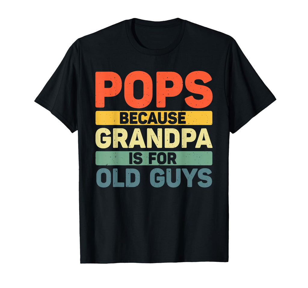 Pops Grandpa From Grandkids Fathers T-Shirt - Custom Art Print Men Women - T-Shirt, Sweatshirt, Hoodie