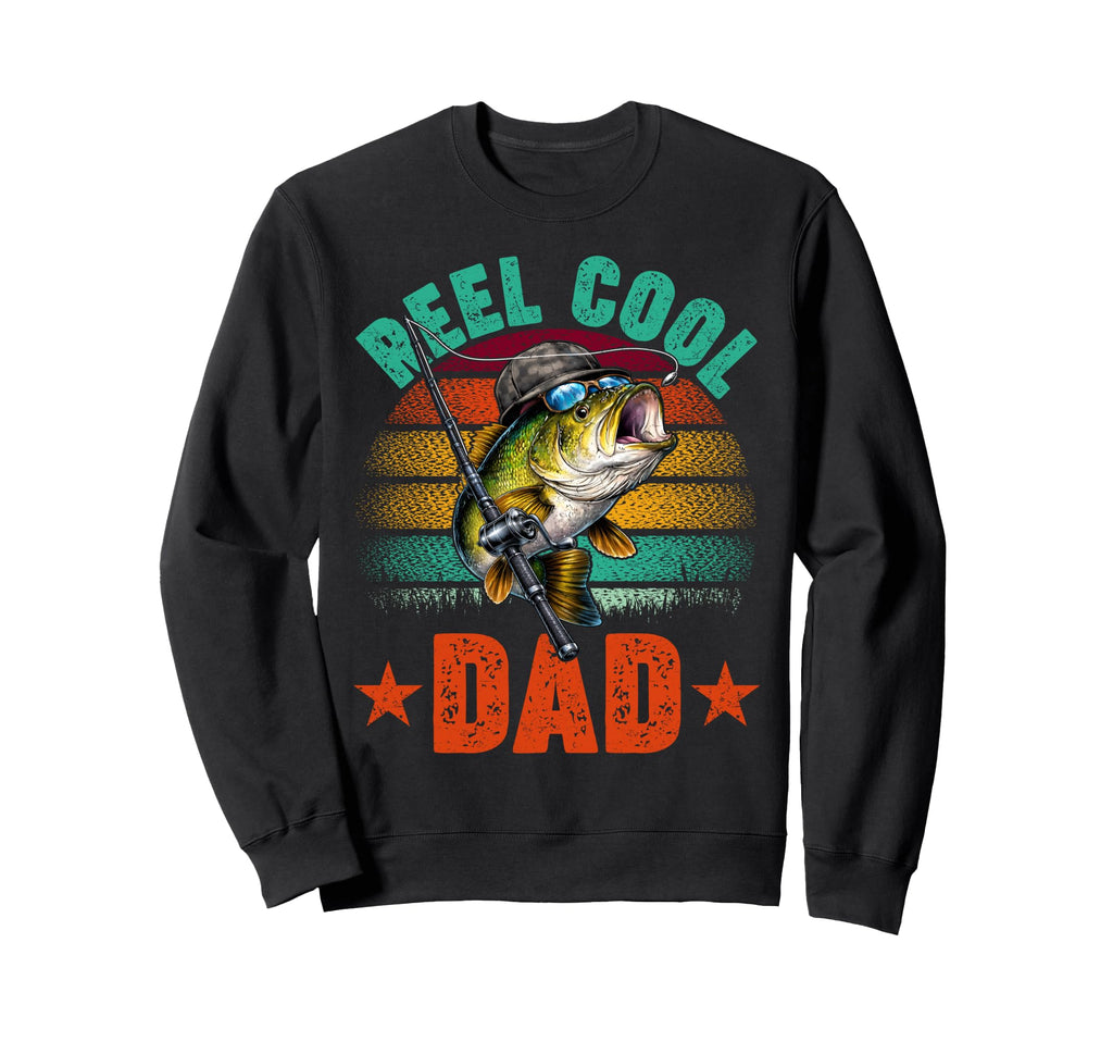 Reel Dad Fishing Daddy Funny Sweatshirt - Trendy Graphic for Adults - T-Shirt, Sweatshirt, Hoodie