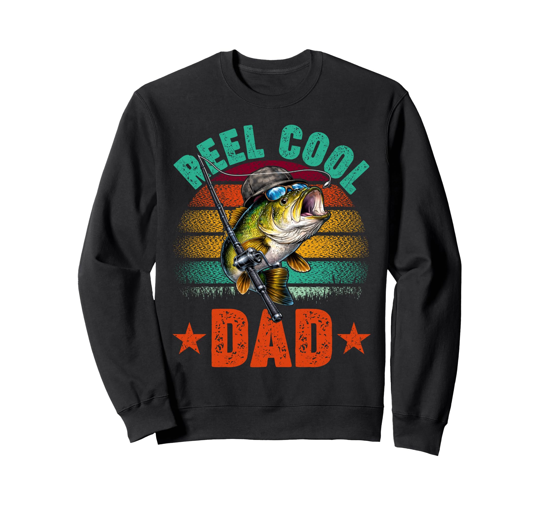 Reel Dad Fishing Daddy Funny Sweatshirt - Trendy Graphic for Adults - T-Shirt, Sweatshirt, Hoodie