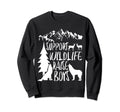 Support Wildlife Raise Funny Sweatshirt - Minimalist Print for Adults - T-Shirt, Sweatshirt, Hoodie