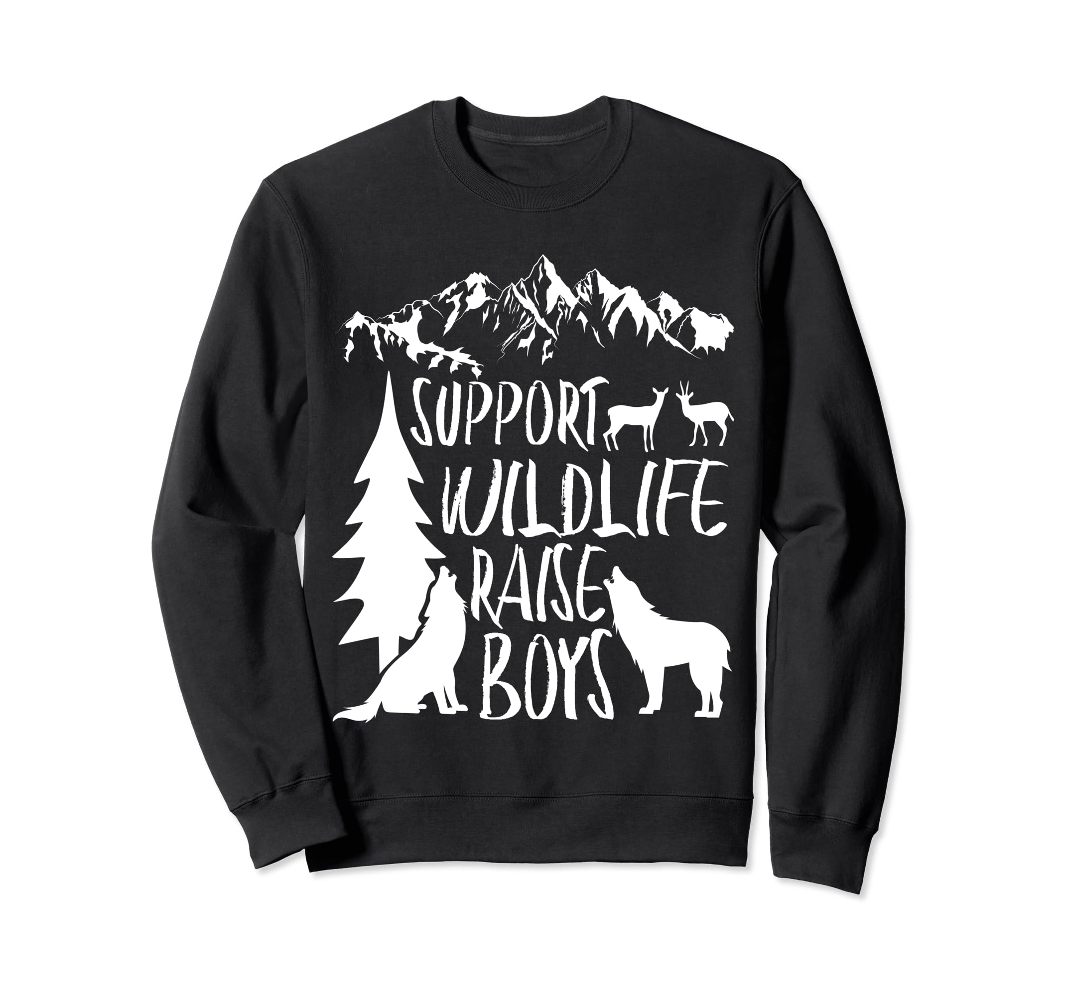 Support Wildlife Raise Funny Sweatshirt - Minimalist Print for Adults - T-Shirt, Sweatshirt, Hoodie