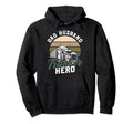 Dad Husband Hero Trucker Truck Hoodie - Fun Novelty Design for Adults - T-Shirt, Sweatshirt, Hoodie