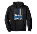 I Back Blue My Son Proud Police Mom Hoodie - Custom Art Print for Adults - T-Shirt, Sweatshirt, Hoodie
