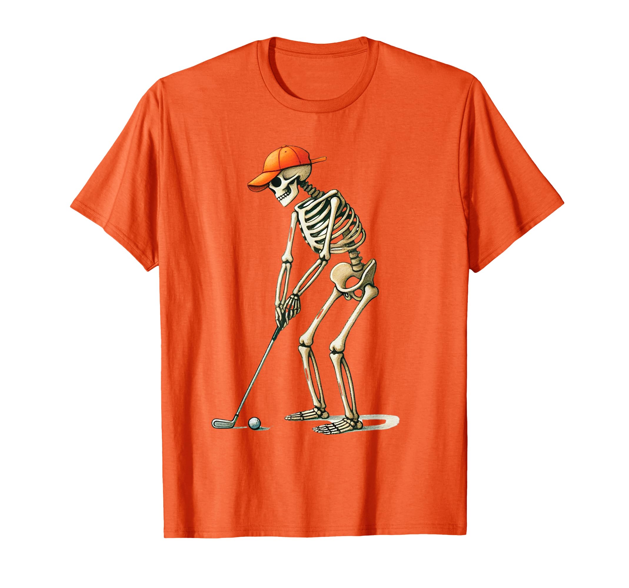 Skeleton Golf Halloween Golfer Golf T-Shirt - Fun Novelty Design Unisex - T-Shirt, Sweatshirt, Hoodie