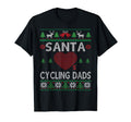 Santa Loves Cycling Dads Funny Ugly T-Shirt - Custom Art Print for Adults - T-Shirt, Sweatshirt, Hoodie