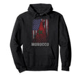 Moorish American Morocco Flag Moroccan Hoodie - Trendy Graphic for Adults - T-Shirt, Sweatshirt, Hoodie