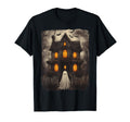 Ghost Haunted House Scary Halloween T-Shirt - Unique Graphic Unisex - T-Shirt, Sweatshirt, Hoodie