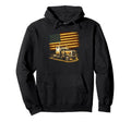 American Flag Trucker Dad Big Rig Hoodie - Fun Novelty Design Men Women - T-Shirt, Sweatshirt, Hoodie