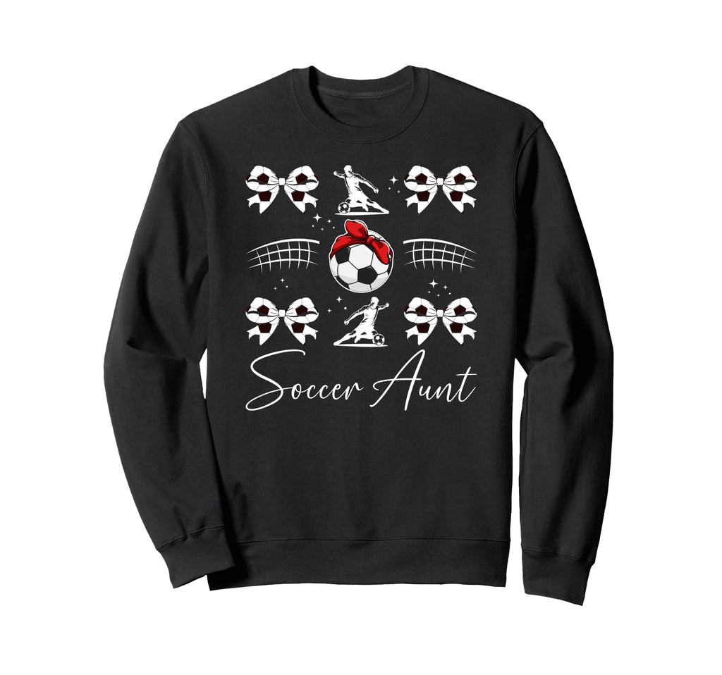 Soccer Aunt Soccer Player Auntie Sweatshirt - Aesthetic Graphic Unisex - T-Shirt, Sweatshirt, Hoodie