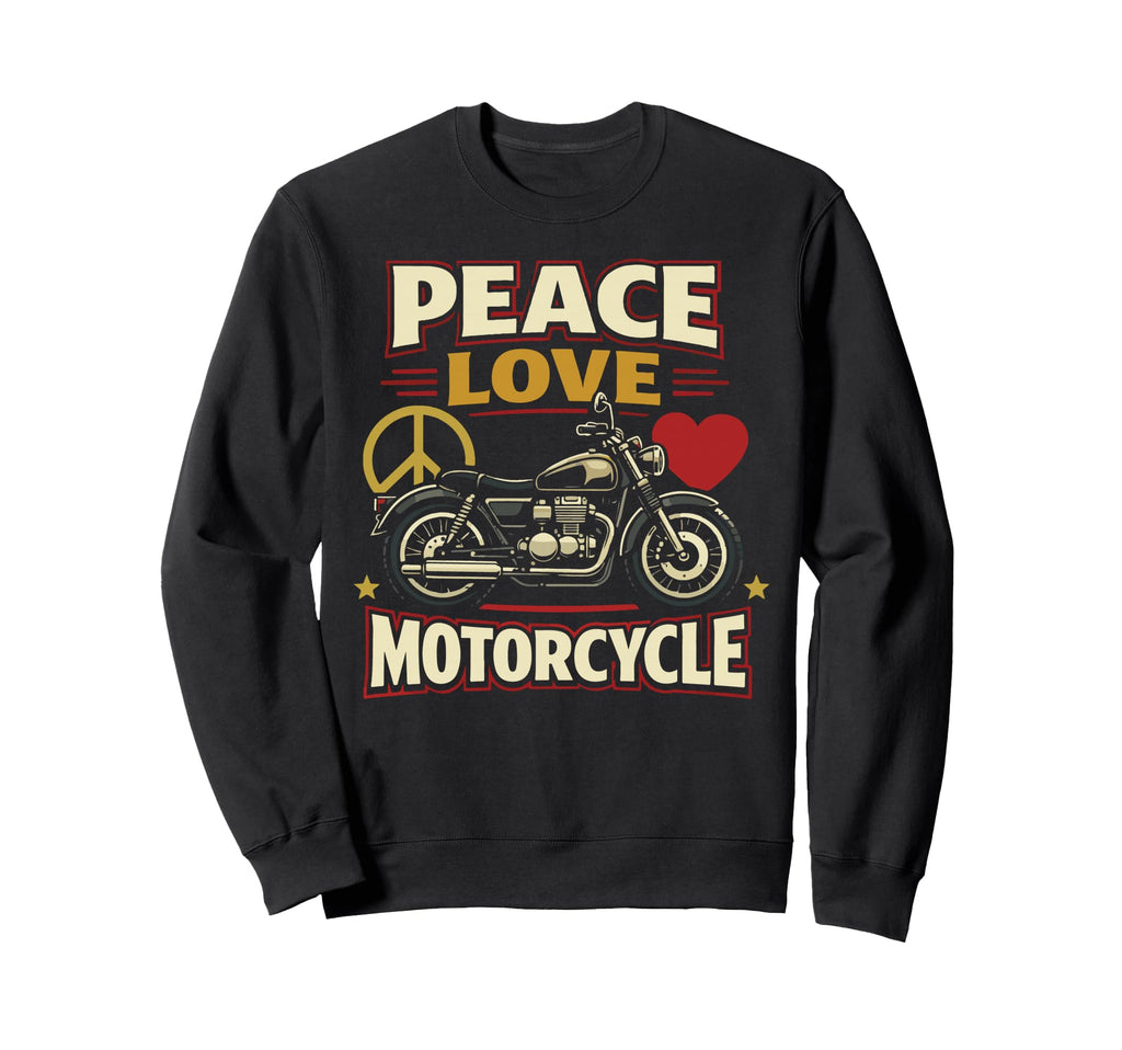 Motorcycle Biker Female Peace Sweatshirt - Streetwear Style for Adults - T-Shirt, Sweatshirt, Hoodie