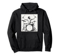 Drummer Da Vinci Drums Drawing Music Hoodie - Novelty Apparel for Adults - T-Shirt, Sweatshirt, Hoodie