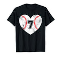 Baseball Heart Player 7 Baseball Mom T-Shirt - Unique Graphic for Adults - T-Shirt, Sweatshirt, Hoodie