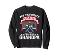 My Favorite Goalie Calls Me Grandpa Sweatshirt - Minimalist Print Unisex - T-Shirt, Sweatshirt, Hoodie