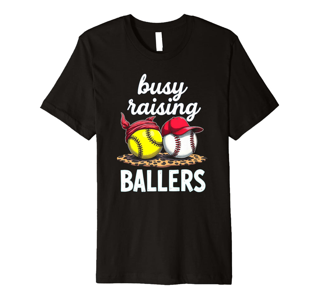 Dedicated Busy Raising Ballers T-Shirt - Minimalist Print for Adults - T-Shirt, Sweatshirt, Hoodie