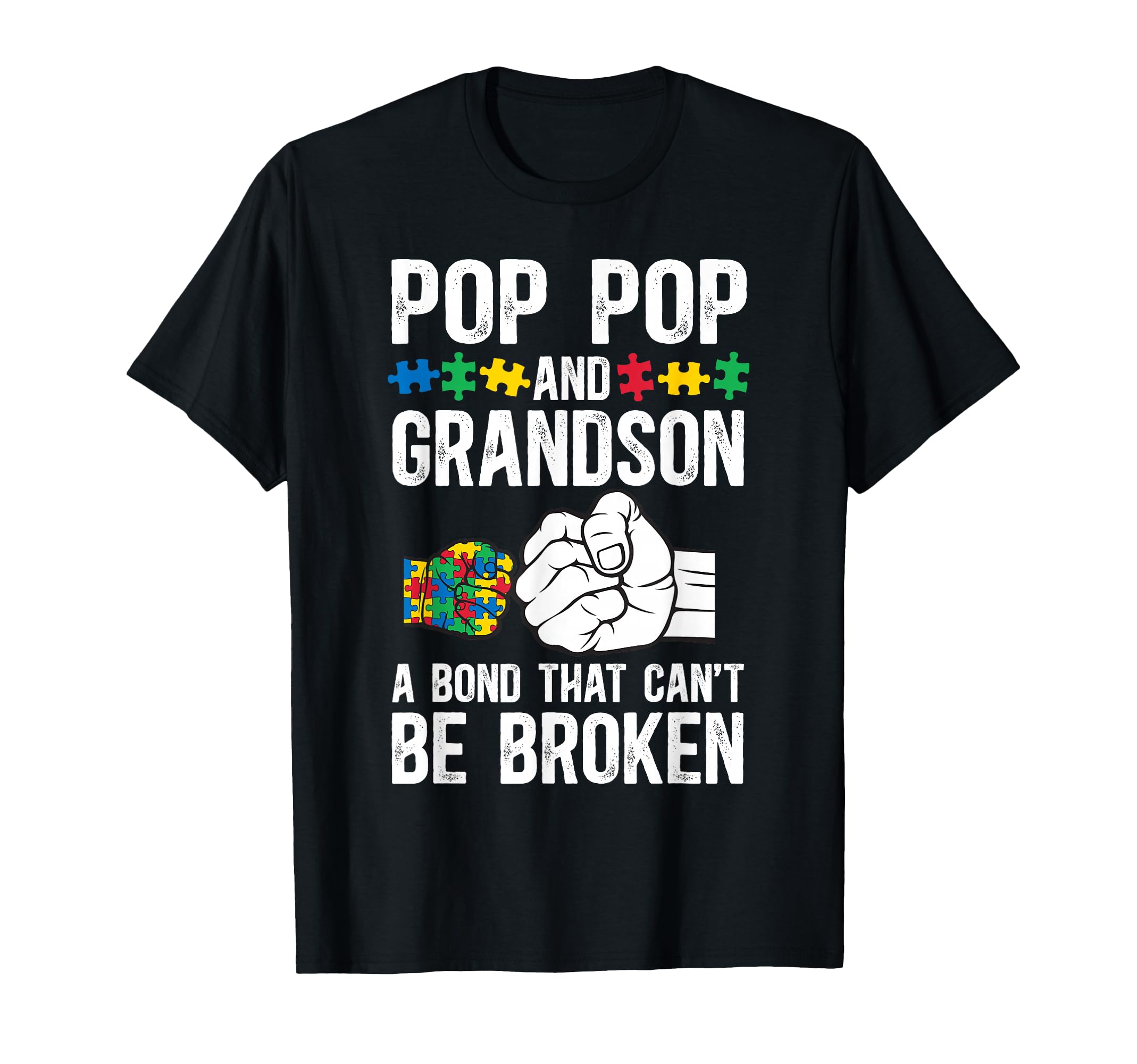 Proud Autism Pop Pop And Grandson T-Shirt - Aesthetic Graphic Unisex - T-Shirt, Sweatshirt, Hoodie