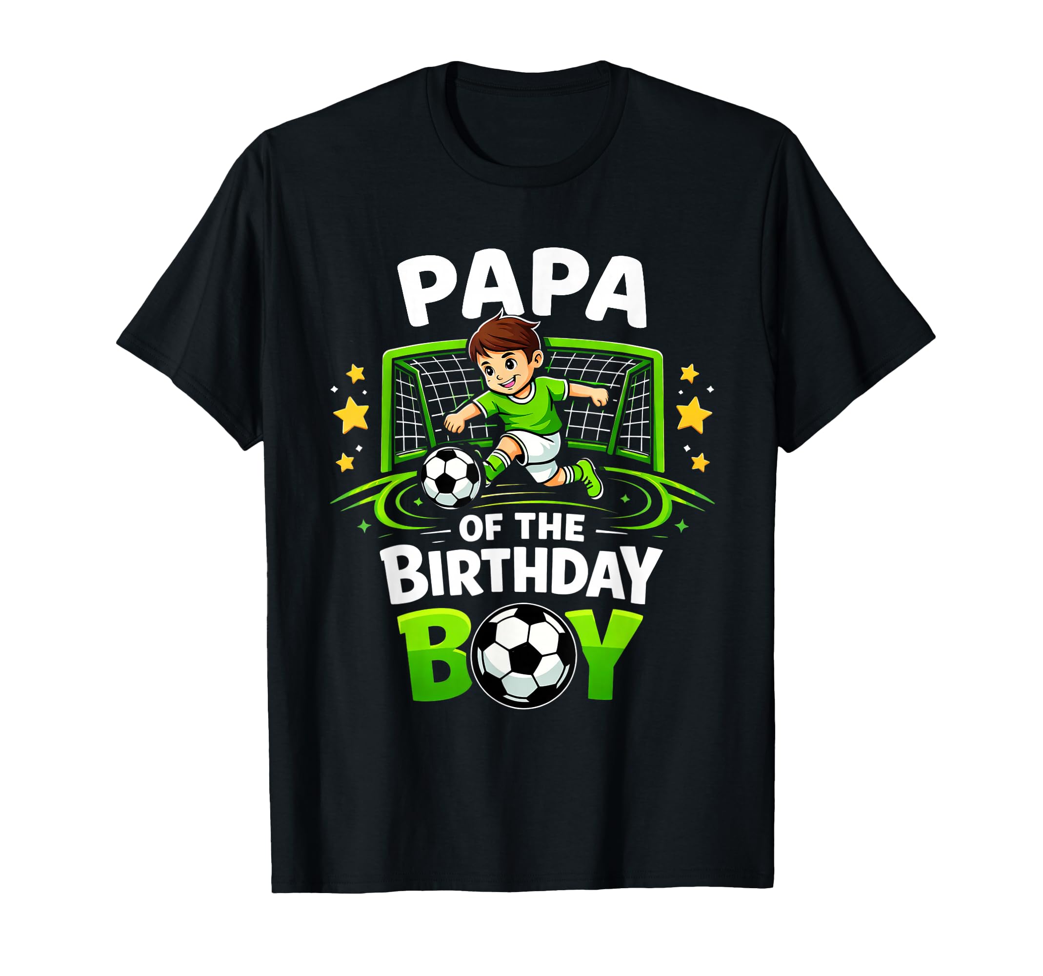 Papa Birthday Soccer Ball Funny Soccer Dad T-Shirt - Trendy Graphic Unisex - T-Shirt, Sweatshirt, Hoodie