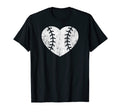 Heart Shaped Baseball Love Little League T-Shirt - Graphic Print Unisex - T-Shirt, Sweatshirt, Hoodie