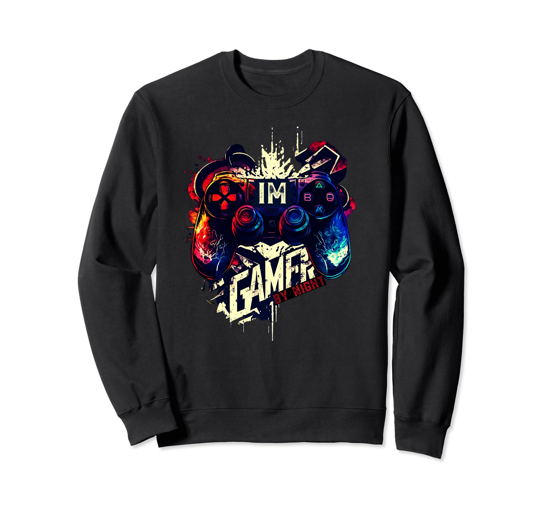 Im Gamer Night Video Gamer Dad Sweatshirt - Minimalist Print Men Women - T-Shirt, Sweatshirt, Hoodie